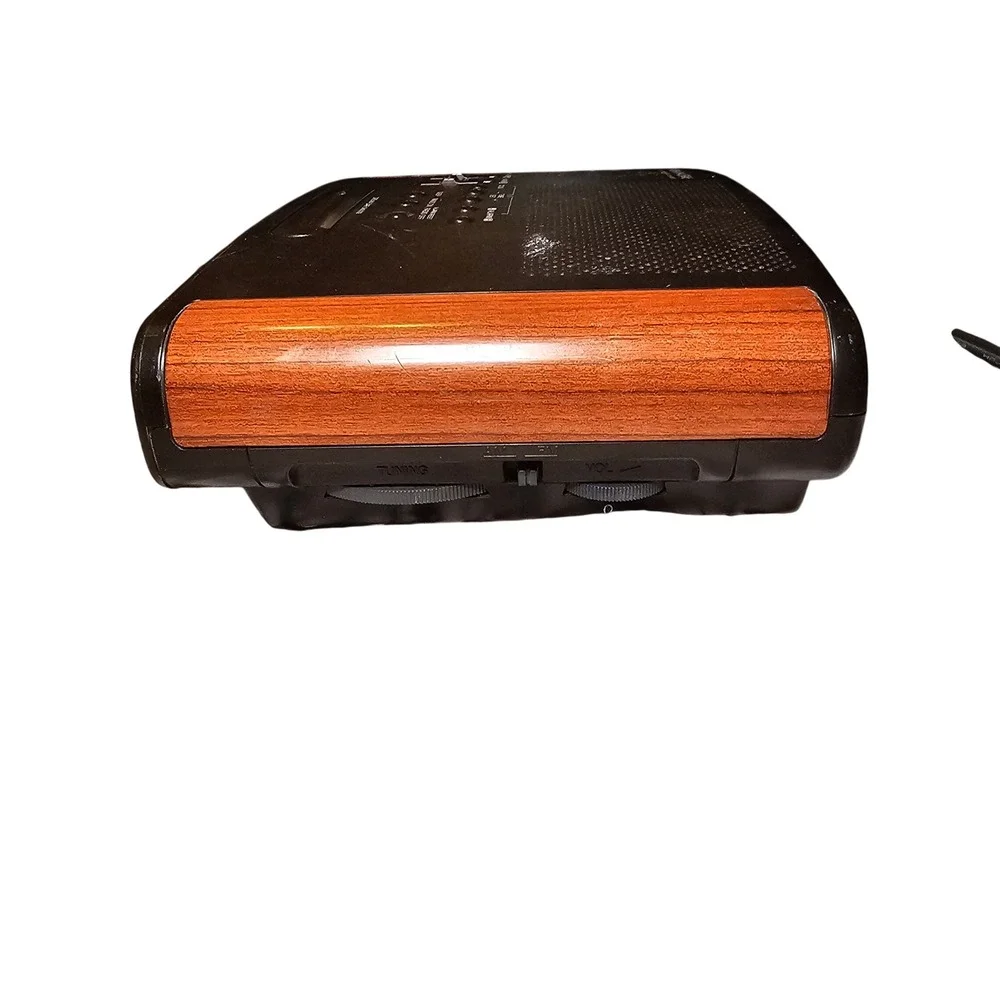 MCM Sony Dream Machine ICF-C420 Dual Alarm Clock Radio FM AM Wood Grain Vintage